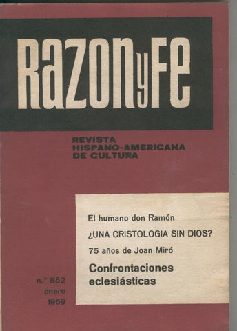 Razon y fe enero 1969