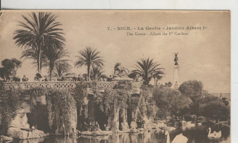 Postal 009113: Nice. La Grotte- Jardins Albert I
