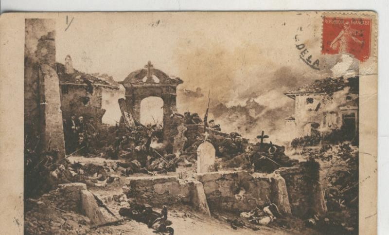 Postal 009118:  Musee du Luxembourg-a de Neuville: Le cimetiere de St Privat