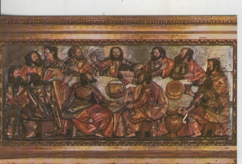 Postal 009145: Santa Cena, Iglesia San Juan Bautista en Hernani