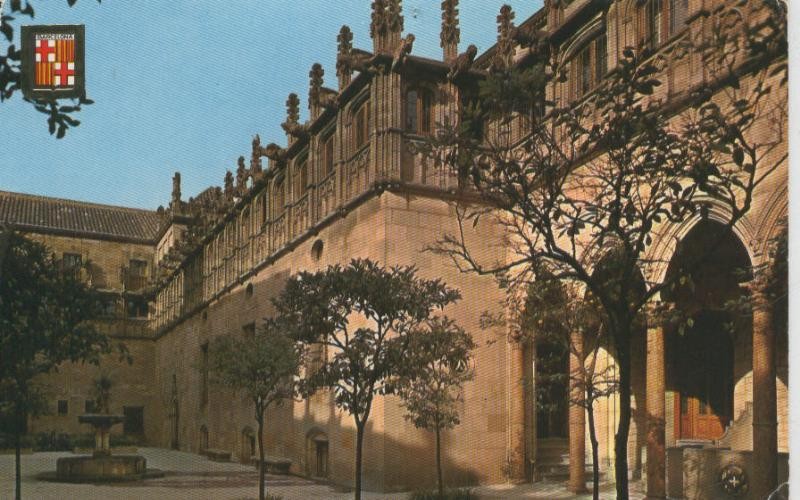 Postal 009161: Patio de los Naranjos en el barrio gotico de Barcelona