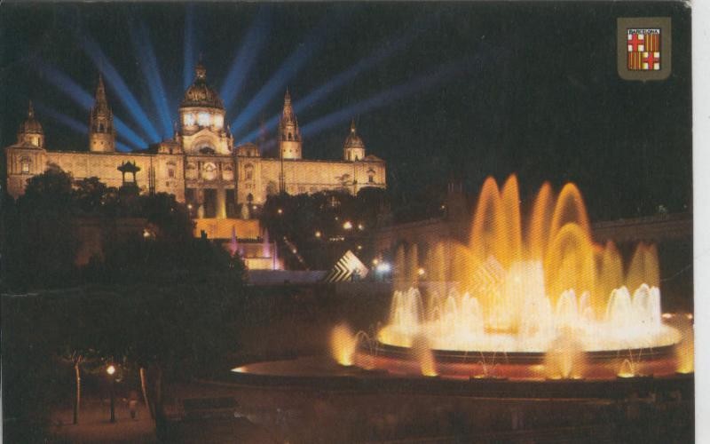 Postal 009165: Fuente Luminosa de Montjuich, Barcelona
