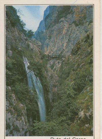 Postal 009375: Picos de Europa: Puente de Bolin sobre el rio Cares