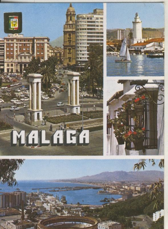 Postal 009383: Vistas varias de Malaga