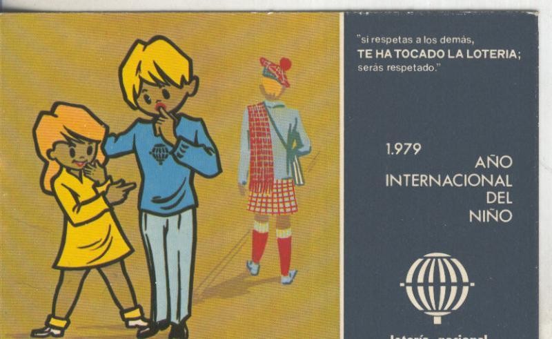 Postal 006039 : Publicitaria loteria nacional año internacional del niño 1979