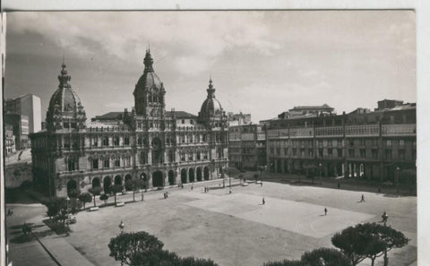 Postal 009536: Plaza Maria Pita y ayuntamiento de la coruña