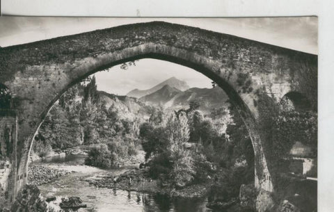 Postal 009565: Puente Romanico sobre el rio Selle en Cangas de Onis