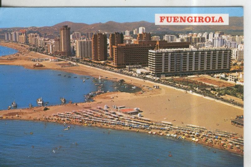 Postal 009850: Playa y ciudad de Fuengirola en Malaga