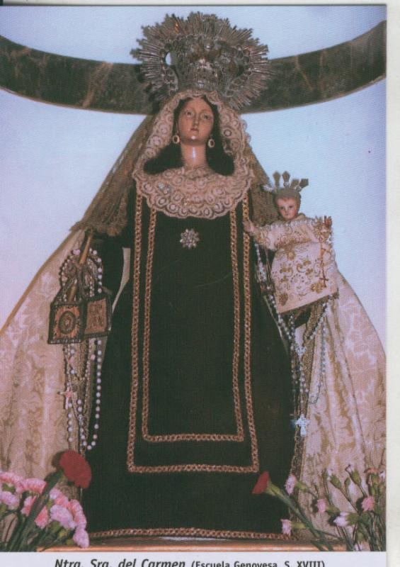 Postal 009895: Virgen Ntra Sra del Carmen, iglesia de San Juan de Dios en Cadiz 