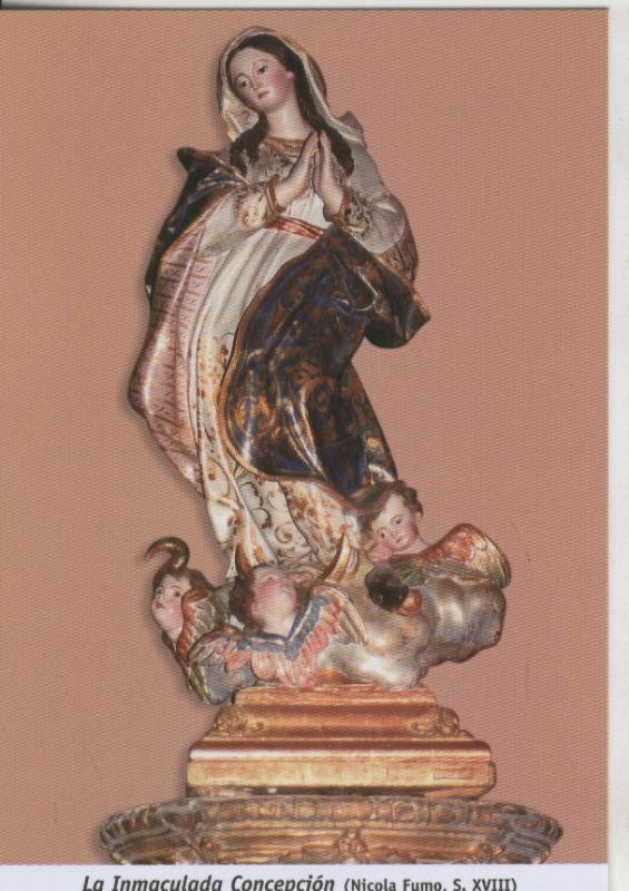 Postal 009909:  Virgen la Inmaculada Concepcion , iglesia San Pedro Apostol en Antequera, malaga