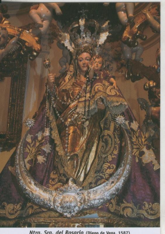 Postal 009910:  Virgen Ntra Sra del Rosario , iglesia Santo Domingo en Antequera, malaga