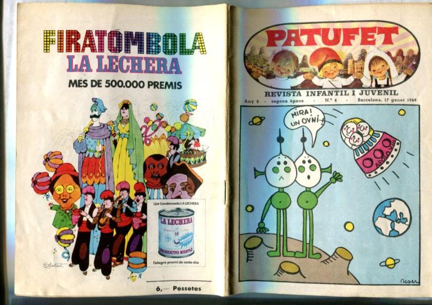 Patufet segona epoca numero 004: La tortuga en patinet con dibujo de Tomas Porto