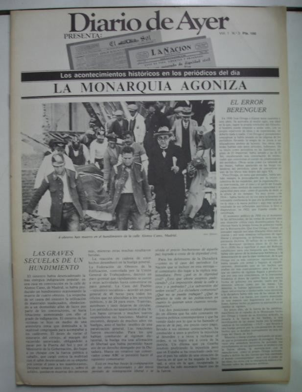 Diario de Ayer: reproduccion facsimil periodicos epoca entrega numero 3: El Sol, La Nacion