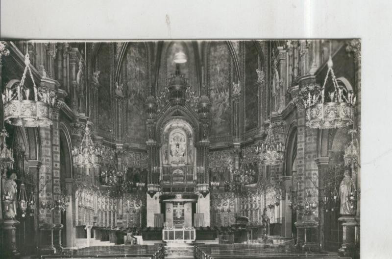 Postal 010039: Interior basilica de Monterrat