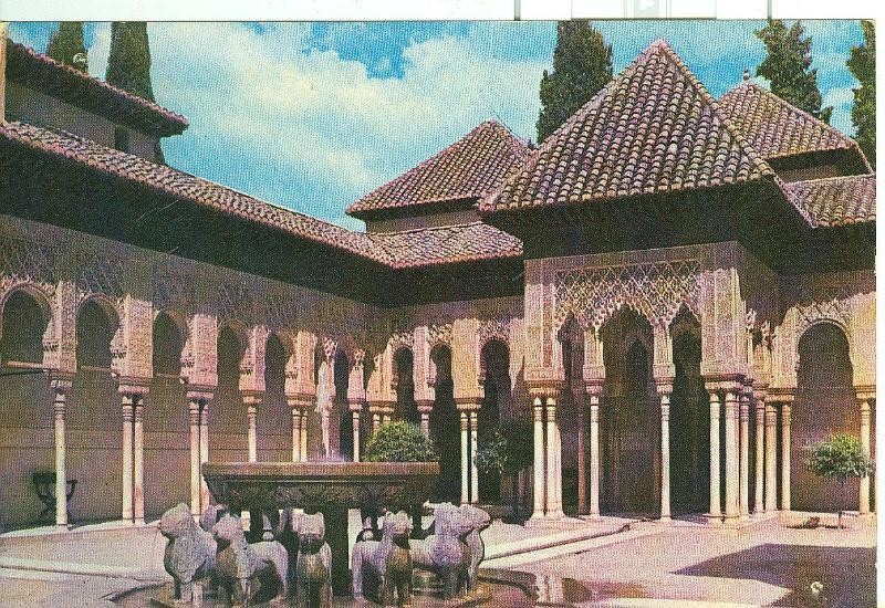 Postal 006449 : Patio de los leones, Alhambra, Granada