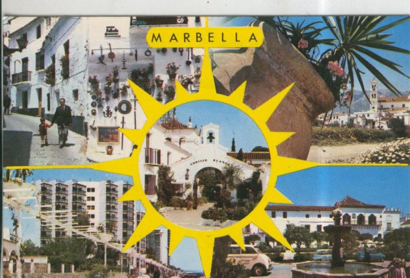 Postal 010085: Malaga, Marbella, vistas varias