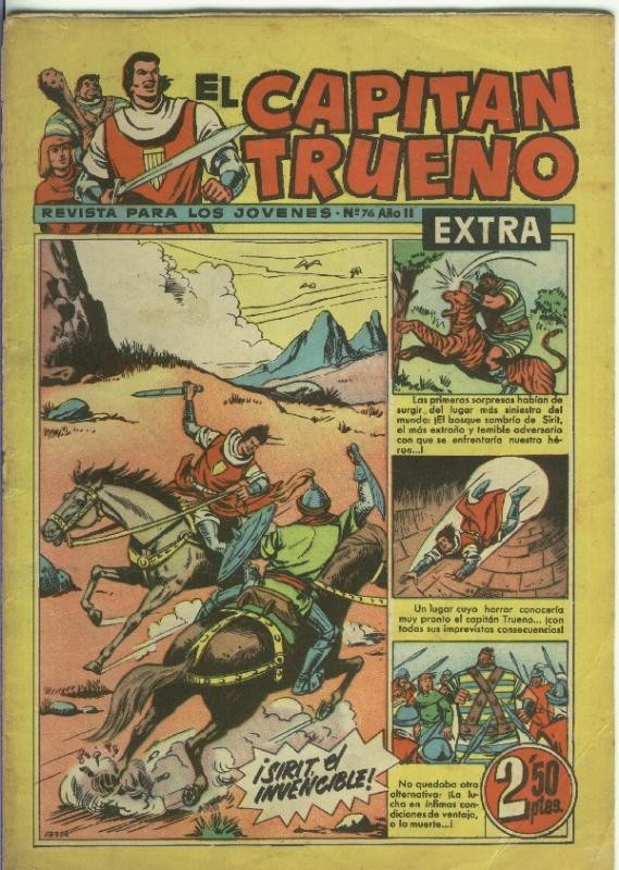 El Capitan Trueno Extra numero 076 (numerado 1 en trasera)