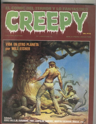 Creepy numero 27: Vida en otro planeta por will eisner, la tercera noche de duelo por Jaime Brocal,