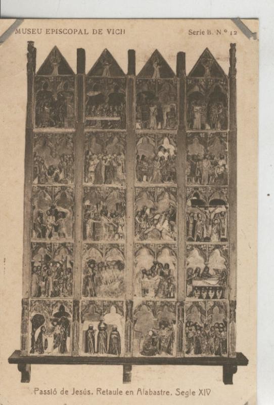 Postal 010191: Vich: museo episcopal: passio de Jesus, retaule en alabastre