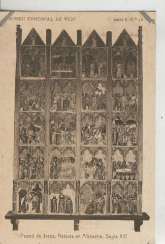 Postal 010191: Vich: museo episcopal: passio de Jesus, retaule en alabastre