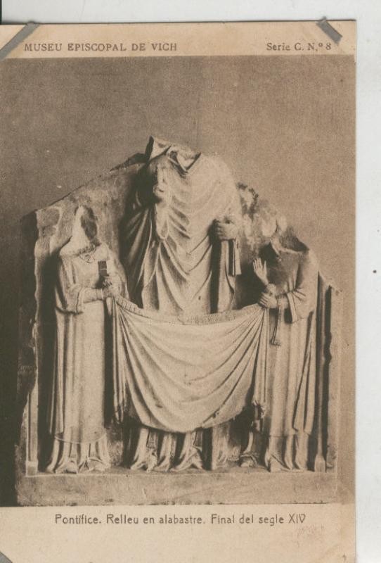 Postal 010192: Vich: museo episcopal: pontifice, en alabastre