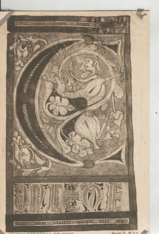 Postal 010194: Vich: museo episcopal: plana de un missal