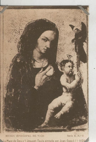 Postal 010212: Vich: museo episcopal: la mare de Deu y Jesus por Joan Gasco