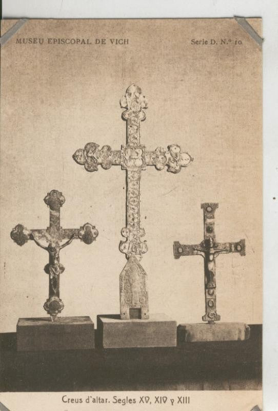 Postal 010228: Vich: museo episcopal: Creus del Altar