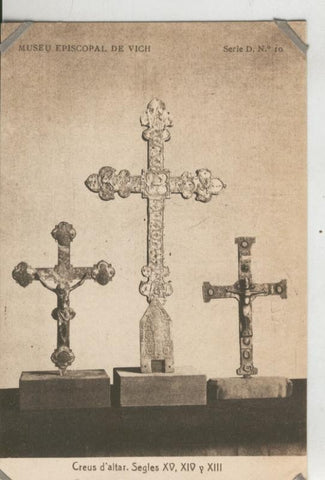 Postal 010228: Vich: museo episcopal: Creus del Altar
