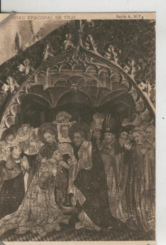 Postal 010229: Vich: museo episcopal: Jesus y el rey Abgar