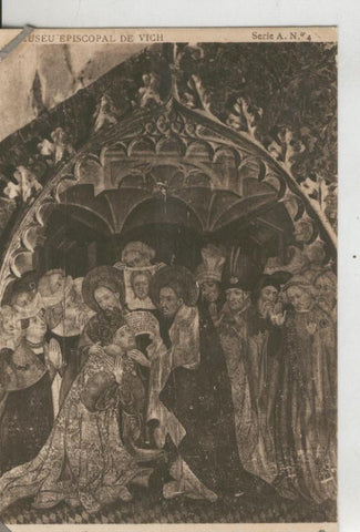 Postal 010229: Vich: museo episcopal: Jesus y el rey Abgar