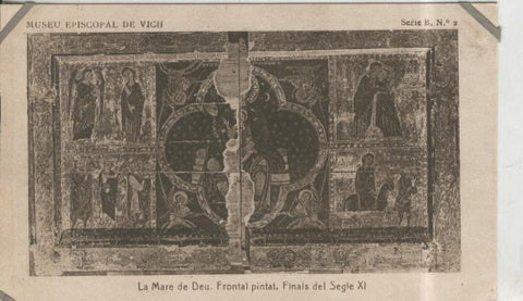 Postal 010238: Vich: museo episcopal: La mare de Deu, frontal pintat