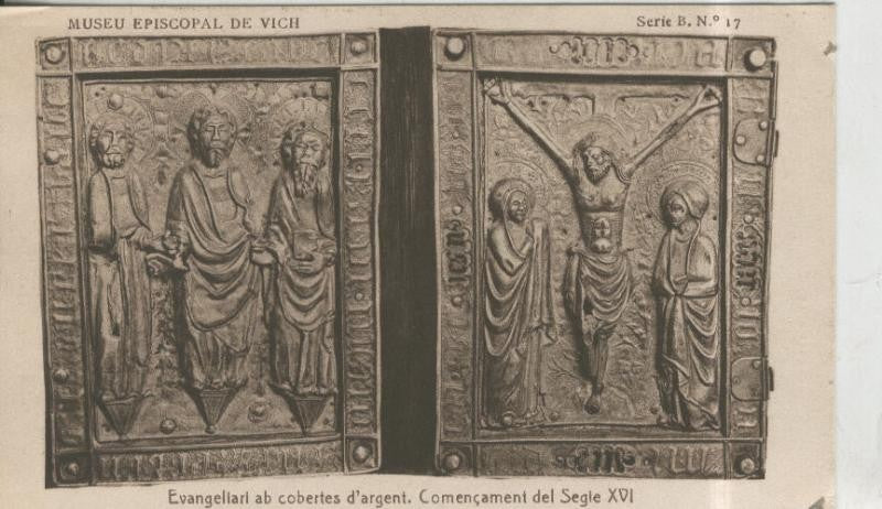 Postal 010241: Vich: museo episcopal: Evangeliari ab cobertes d´argent