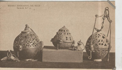Postal 010244: Vich: museo episcopal: Incensers