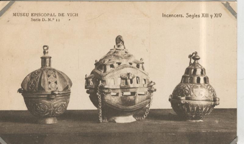 Postal 010254: Vich: museo episcopal: Incencers
