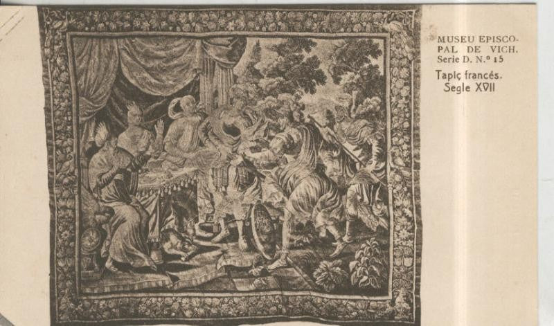 Postal 010258: Vich: museo episcopal: Tapic frances