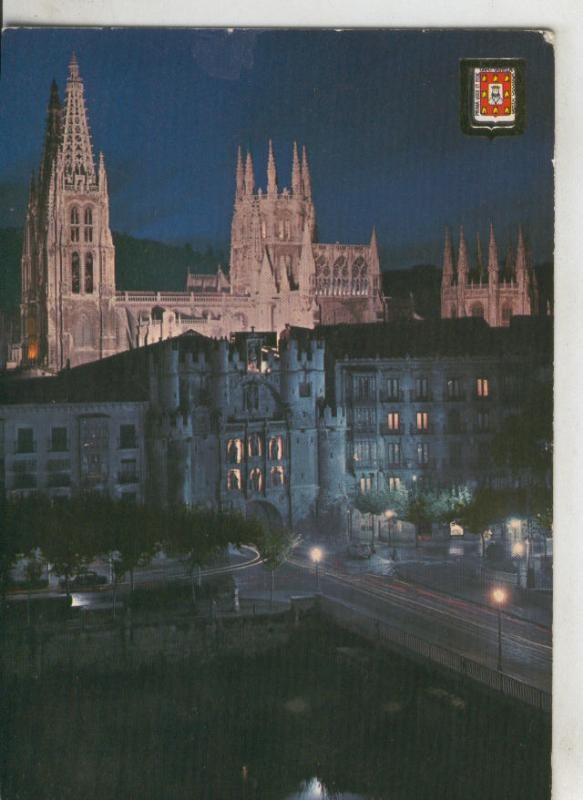 Postal 010316: Arco de Santa Maria y Catedral de Burgos, vista nocturna