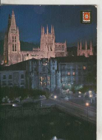 Postal 010316: Arco de Santa Maria y Catedral de Burgos, vista nocturna