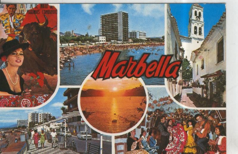 Postal 010342: Vistas varias de Marbella, Malaga