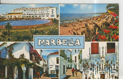 Postal 010344: Vistas varias de Marbella, Malaga