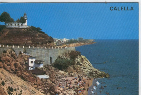 Postal 007466 : Faro y playa de Calella, Barcelona