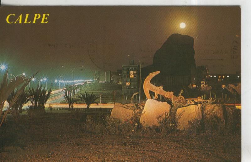 Postal 010397: Peñon de Ifach a la luz de la luna en Calpe en Alicante