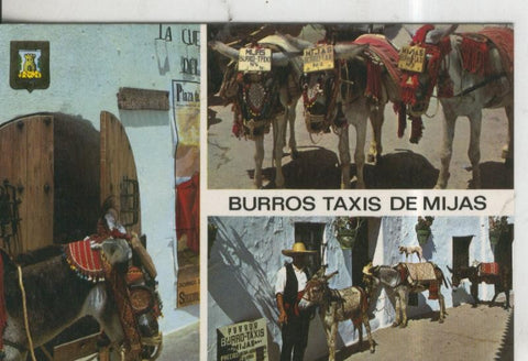 Postal 010423: Parada de Burro Taxi  de Mijas en Malaga