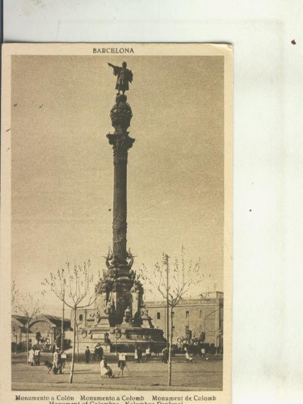 Postal 010449: Monumento a Colon en Barcelona