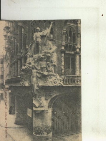 Postal 010456: Grupo alegorico del Palacio de la Musica de Barcelona