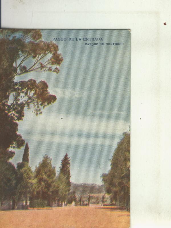 Postal 010459: Paseo de la entrada del Parque de Montjuich de Barcelona