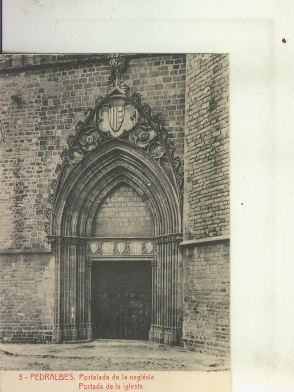 Postal 010475:  Portada de la iglesia en el monasterio de Pedralbes en Barcelona