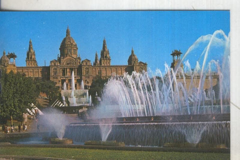 Postal 005971 : Fuente y Palacion Nacional Montjuich, Barcelona
