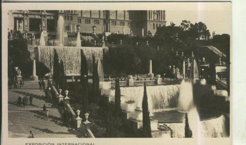 Postal 010521: Cascadas de Montjuich de Barcelona, exposicion 1929
