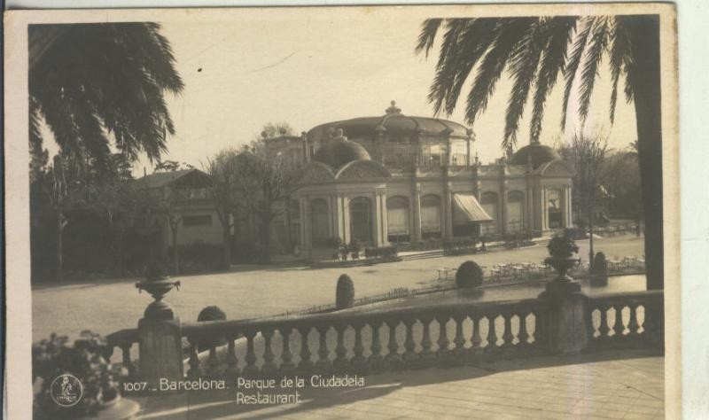 Postal 010544: Restaurante del parque de la ciudadela de Barcelona